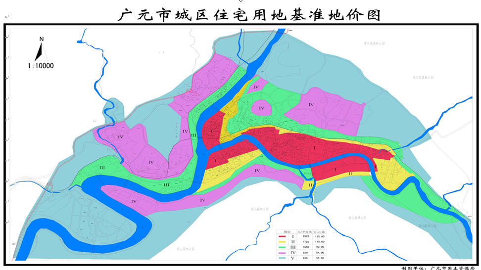 广元市城区2015年商服、住宅、工业三类用地