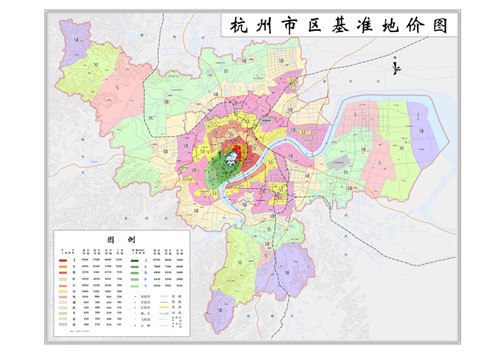 现将调整后的《杭州市区土地划分范围》和《杭州市区基准地价表》