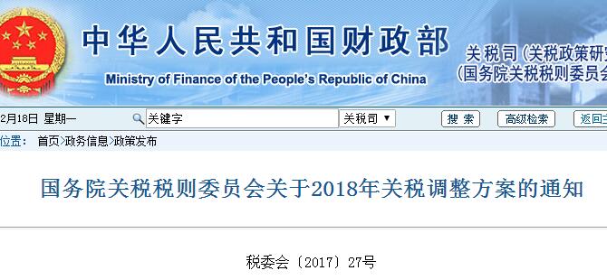 关税减免_2018海关关税收入